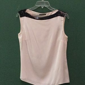 Elie Tahari elegant white silk blouse.